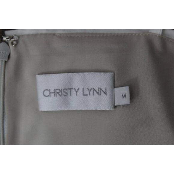 CHRISTY LYNN Sz M Medium Luisa Linen Sleeveless Tie Shoulder Dress Tiger Print - Picture 3 of 13